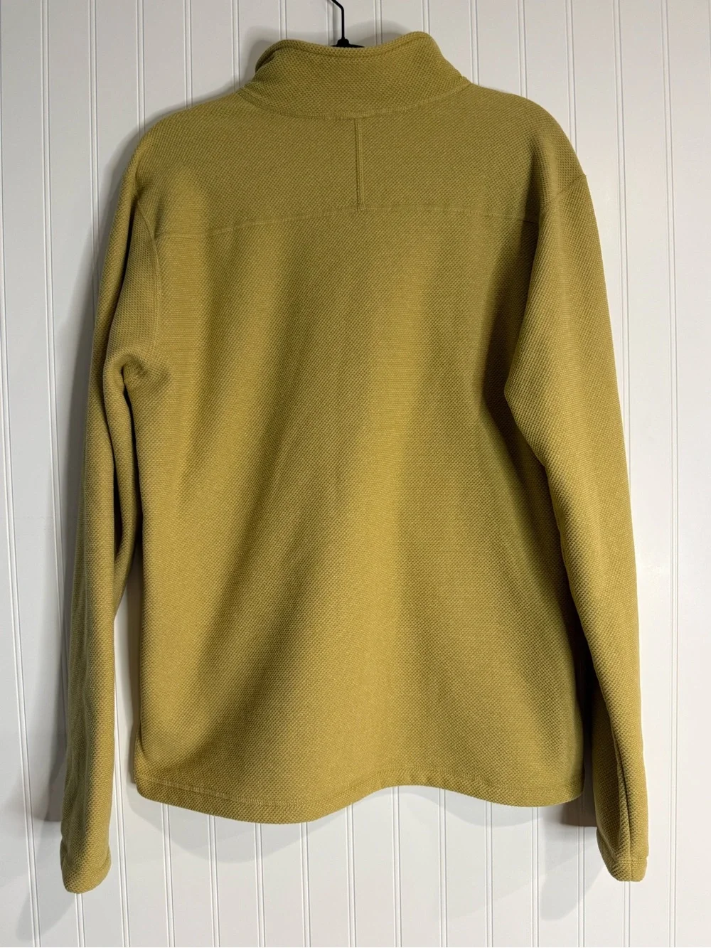 The North Face Mustard Quarter Zip Textured Fleece Pullover